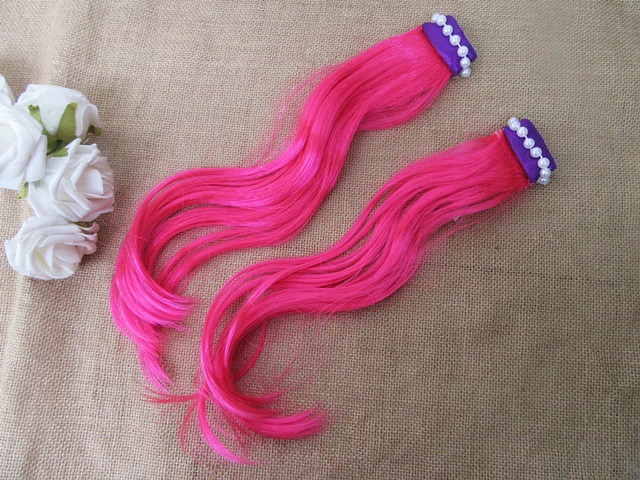 6Pcs Long Pink Little Curly Wigs Cosplay Wig Hair Extension 6Pcs Long Pink Little Curly Wigs Cosplay Wig Hair Extension