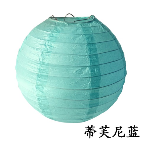 12Pcs New Plain Tiffany Blue Round Paper Lantern Wedding Favor 1 - Click Image to Close