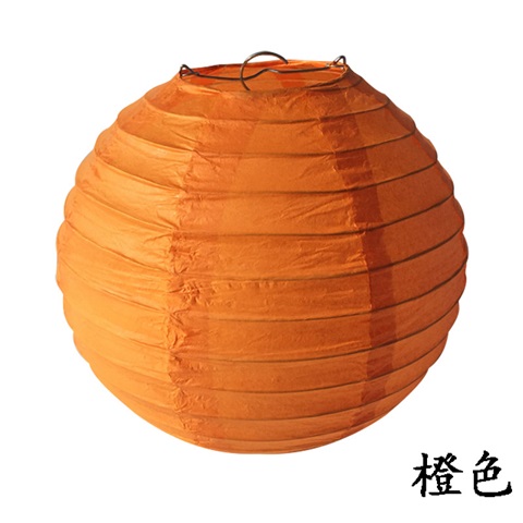 12Pcs New Plain Orange Round Paper Lantern Wedding Favor 15cm - Click Image to Close