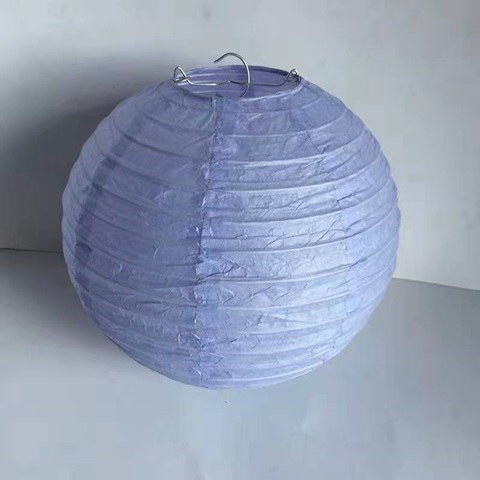 12Pcs New Plain Purple Round Paper Lantern Wedding Favor 20cm - Click Image to Close