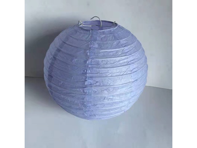 12Pcs New Plain Purple Round Paper Lantern Wedding Favor 20cm - Click Image to Close