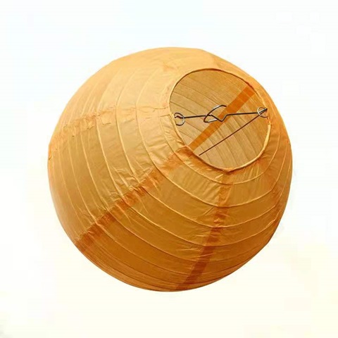 12Pcs New Plain Orange Round Paper Lantern Wedding Favor 25cm - Click Image to Close