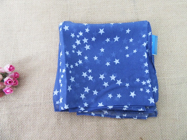 10Pcs Blue Star Bandana Kerchief Scarf Head Wrap - Click Image to Close