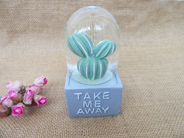 1Pc Decoration Cactus Succulent Statue Figures for Room Display - Click Image to Close