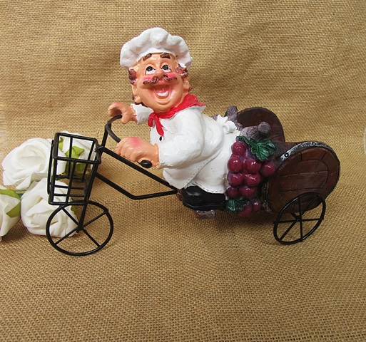 1Pc Biking Baker Statue Figures Decoration Room Display - Click Image to Close