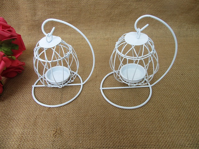 6Pcs Iron Art Mini Bird Cage Candle Holder Candle Stand Light La