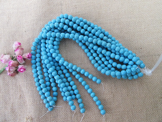 10 String x 40Pcs Rare Turquoise 10mm Round Beads