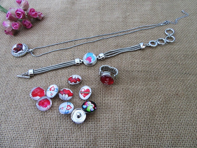 4Sets DIY Chic Necklace Bracelet Ring Jewellery Making W/Cabocho 4Sets DIY Chic Necklace Bracelet Ring Jewellery Making W/Cabocho