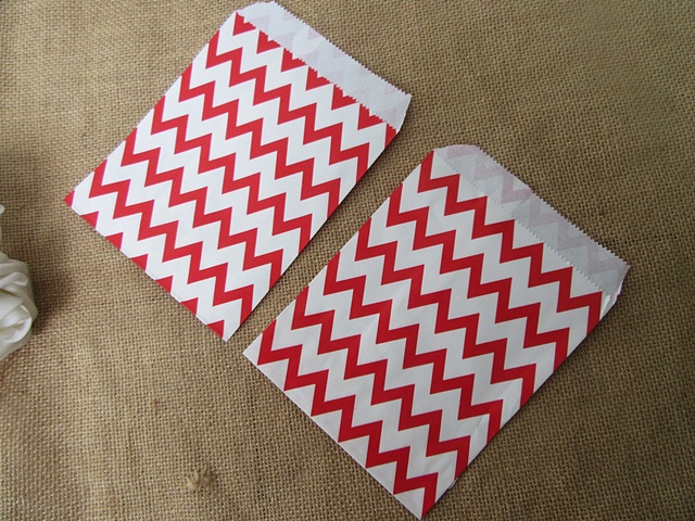 12Packs x 12Pcs Disposable Snack Bags Loot Bags Treat Bag - Red