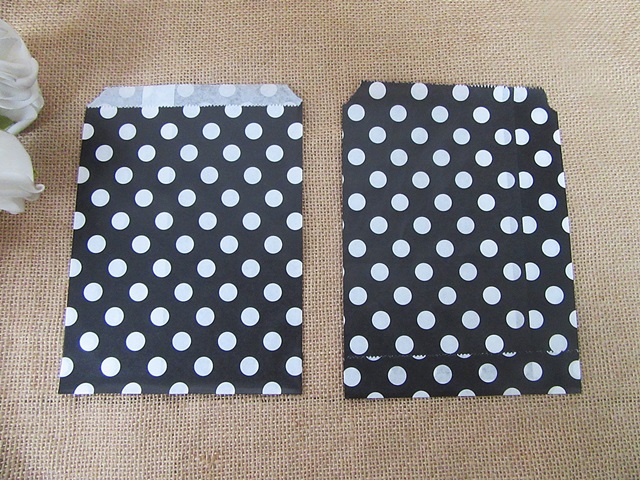 6Packs x 24Pcs Disposable Snack Bags Loot Bags Treat Bag - Polka