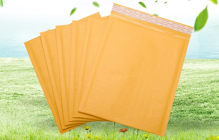 12Pcs Yellow Kraft Padded Post Bubble Bag Lined Mailers 21.5x28 - Click Image to Close