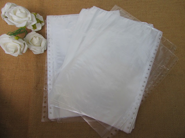 100Pcs Clear Book File Holder Refillable Pockets st-ot-ch123 - Click Image to Close