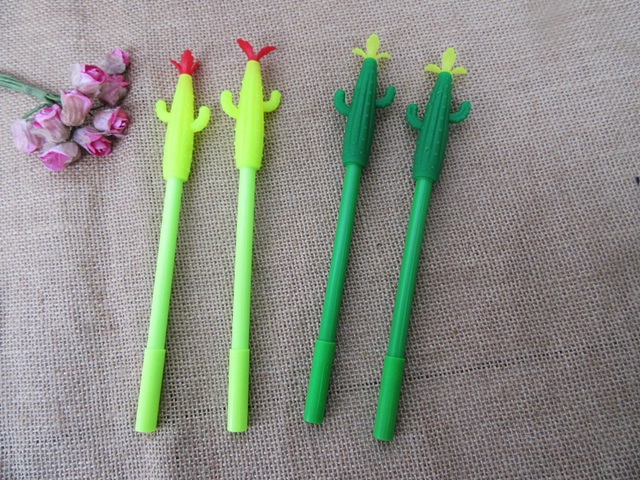 50Pcs Funny Cactus Gel Ink Pen Office Home School Use Wholesale - Click Image to Close