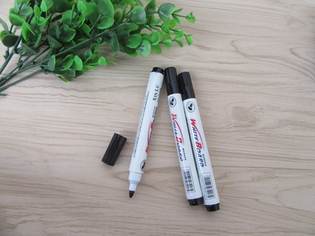 120 Bulk New Erasing Whiteboard Marker Pens Black - Click Image to Close