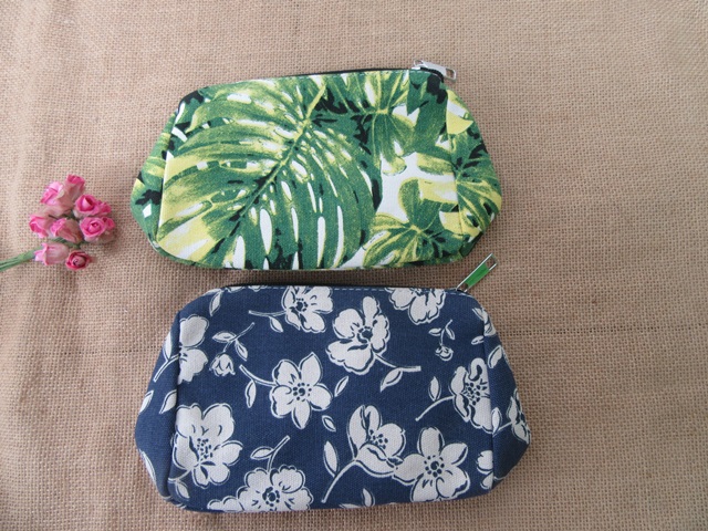 6Pcs Flower Leaf Pencil Case Zipper Bag Makeup Bag Mixed - Click Image to Close