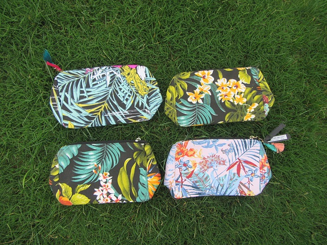 6Pcs Flower Leaf Pencil Case Zipper Bag Makeup Bag Mixed - Click Image to Close