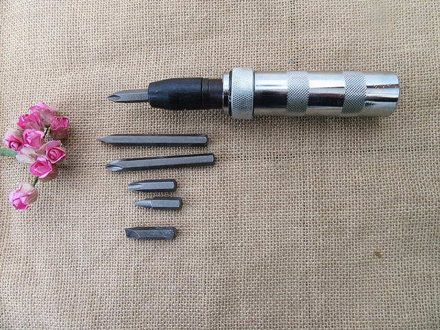 1Set Screw Drivers Handy Man Home Improvement w/6 Bits 1Set Screw Drivers Handy Man Home Improvement w/6 Bits