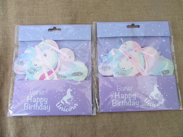 6Sheets HAPPY BIRTHDAY Letter Banner Garland Party Hanging Paper