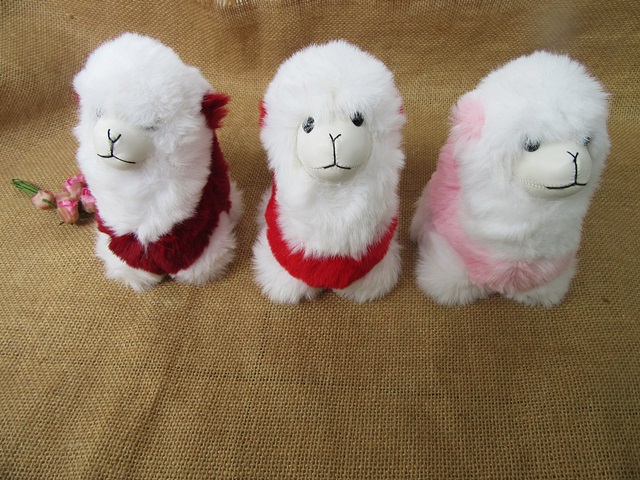 6Pcs Cute Lamb Rabbit Etc Stuffed Toy Key Ring Assorted - Click Image to Close