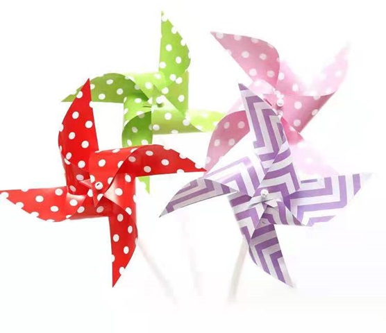 6Packs x 6Pcs Exciting Paper Windmills Kids Outdoor Toy - Click Image to Close