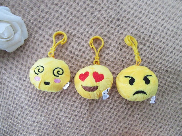 12Pcs Egg Surprise Toys Emoji Keyring Inside Mixed