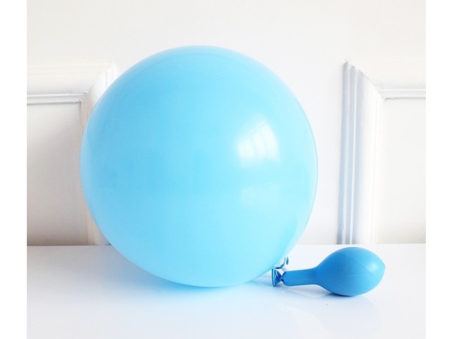 100Pcs Baby Blue Natural Latex Balloons Party Supplies 30cm - Click Image to Close