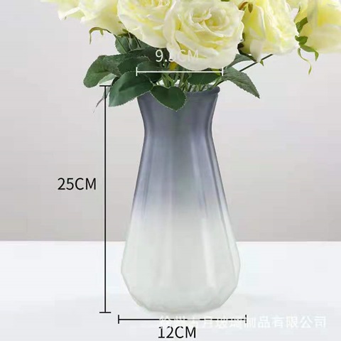 24Pcs Frosted Wedding Glass Cylinder Table Flower Vases 24x12cm - Click Image to Close