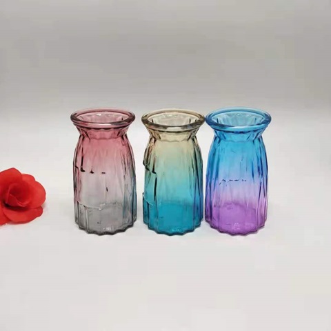 30Pcs Clear Colored Glass Vases Home Wedding Party Garden 18cm H - Click Image to Close
