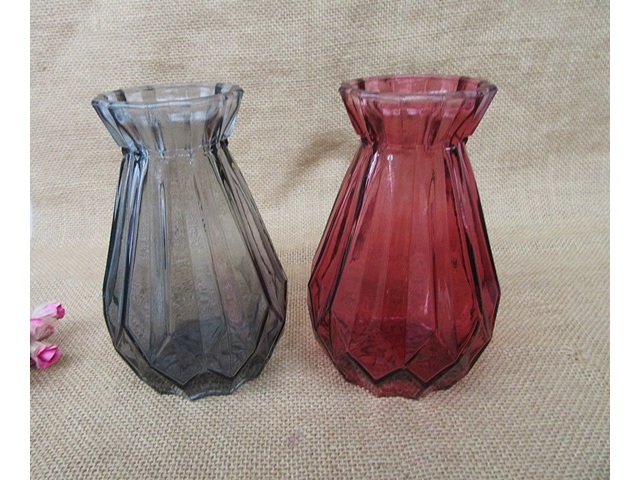 72Pcs Diamond Shape Glass Vases Wedding Party Supplies Mixed Col
