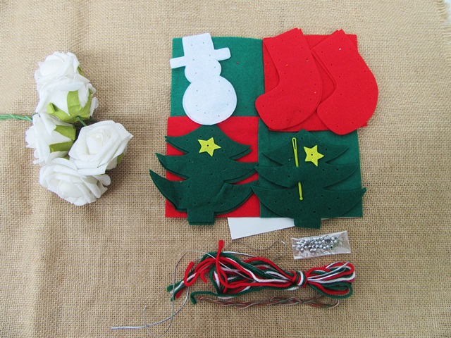 6Set DIY Christmas Hanging Decoration Holiday Craft Decor Party - Click Image to Close