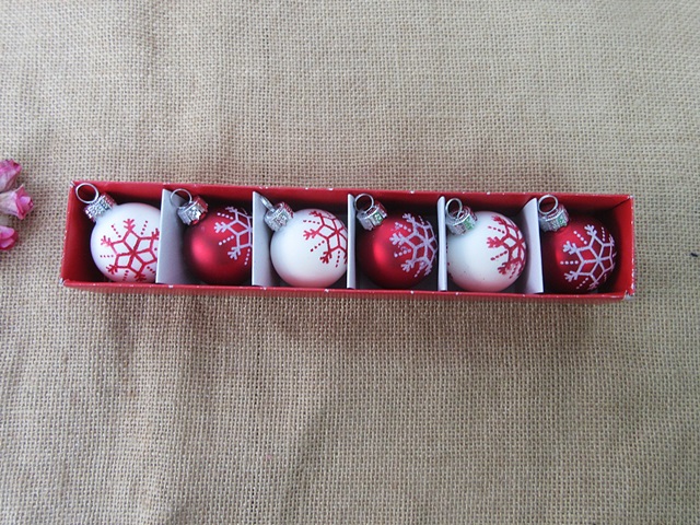 (image for) 30Pcs Red White Xmas Tree Ball Bauble Hanging Home Party Ornamen
