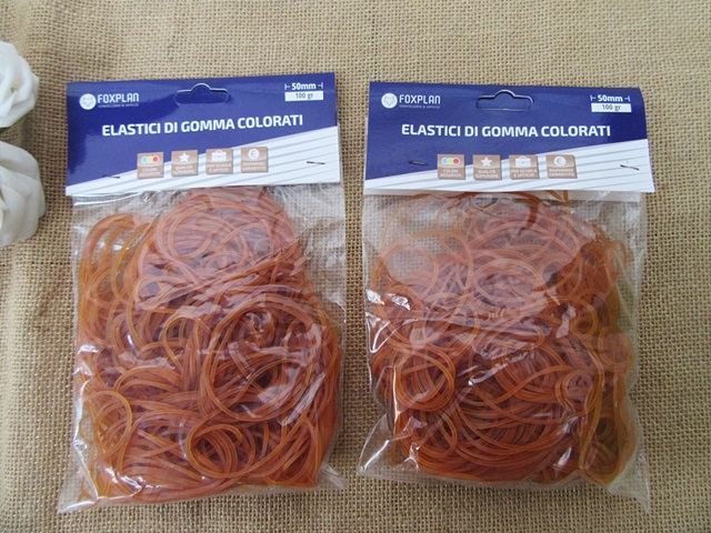 4Packs x 100g Brown Multi-Purpose Various Usage Rubber Band 2mm - Click Image to Close