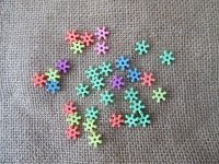 1200 Colorful Snowflake Shaped Plastic Beads DIY Jewellery Makin