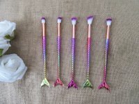 12Pcs Mermaid Design Handle Eye Shadow Blending Brush MakeUp Cos 12Pcs Mermaid Design Handle Eye Shadow Blending Brush MakeUp Cos