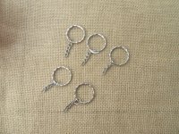 200Pcs Nickel Plated Split Ring Split Key Chain Rings w/Chain 28