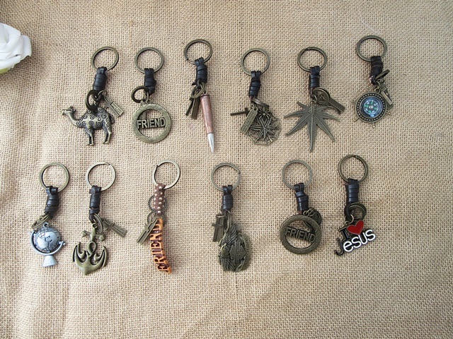 12Pcs Collectibles Key Chain Keyring Assorted Design