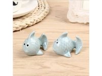 6Sets x 2Pcs Salt Pepper Shakers Kissing Fish Wedding Favor