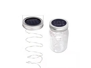 6Pcs Handle Mason Jar Solar Lights Fairy Lights Courtyard Home G