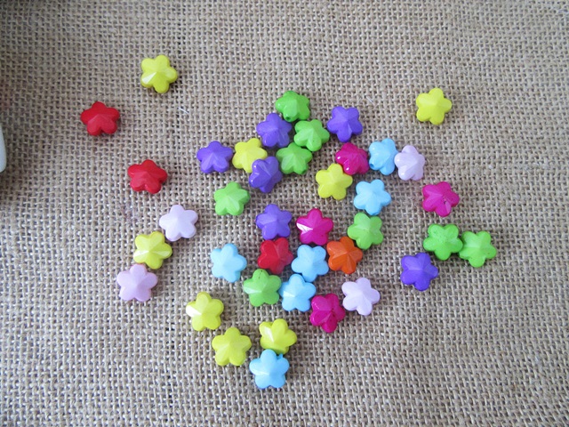 270Pcs Colorful Star Shaped Plastic Beads DIY Jewellery Findings - Click Image to Close