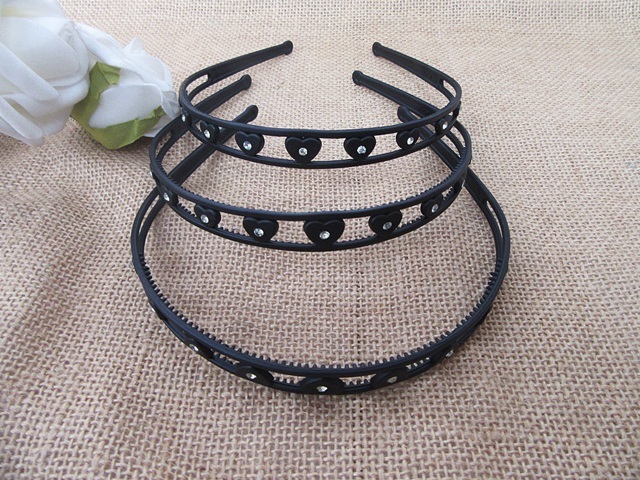 12Pcs Black Heart Headbands Hair Band Hair Hoop 1.5cm 12Pcs Black Heart Headbands Hair Band Hair Hoop 1.5cm