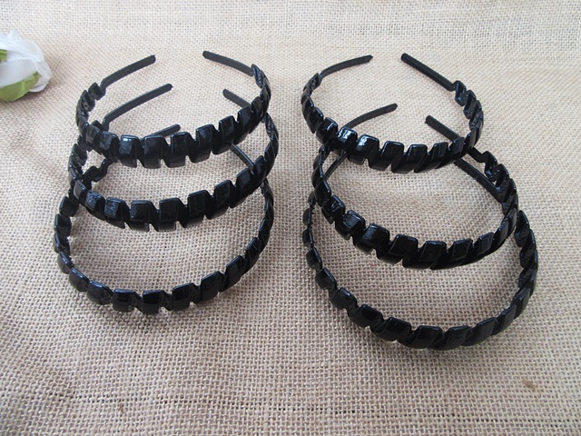 12Pcs New Black Headbands Hair Band Hair Loop 2cm