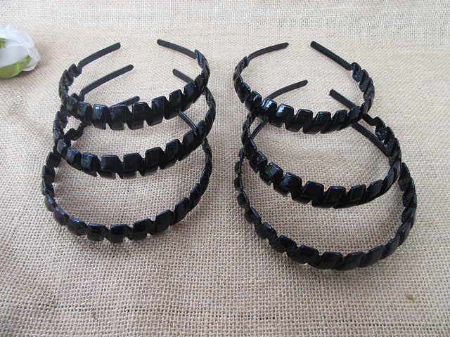 12Pcs New Black Headbands Hair Band Hair Loop 2cm - Click Image to Close