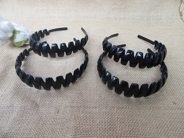 12Pcs New Black Headbands Hair Band Hair Loop 3cm - Click Image to Close