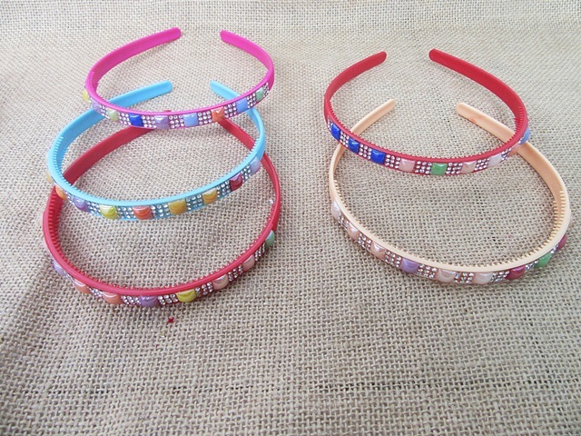 12Pcs Beaded Headbands Hair Band Hair Loop 10mm Wide Mixed 12Pcs Beaded Headbands Hair Band Hair Loop 10mm Wide Mixed