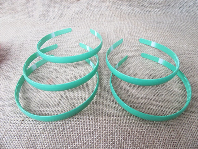 20Pcs Green Headbands Hair Clips Craft for DIY 12MM - Click Image to Close