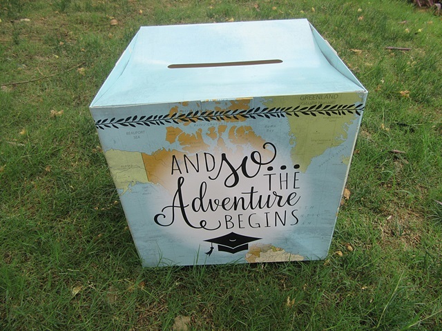 1Pc New Blue Flat Pack Grad Adventure Design Card Box 1Pc New Blue Flat Pack Grad Adventure Design Card Box