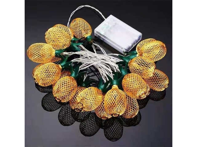 1Set 20 LED Iron Pineapple String Light Fairy Lamp Lanterns Outd