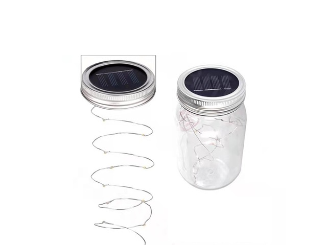 6Pcs Handle Mason Jar Solar Lights Fairy Lights Courtyard Home G 6Pcs Handle Mason Jar Solar Lights Fairy Lights Courtyard Home G