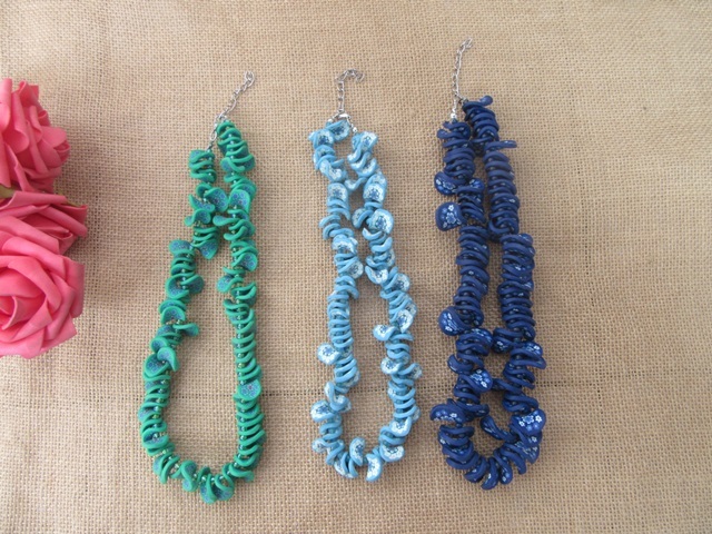 6Pcs Polymer Wavy Flat Beads Clay Necklace Fashion Jewellery Mix 6Pcs Polymer Wavy Flat Beads Clay Necklace Fashion Jewellery Mix