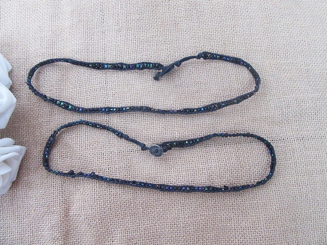 20Pcs Braided Cord Black Beads Fashion Necklaces Jewellery Findi 20Pcs Braided Cord Black Beads Fashion Necklaces Jewellery Findi